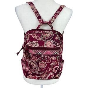 Vera Bradley Backpack Piccadilly Plum Paisley Plaid